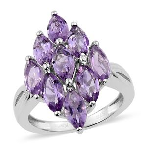 Bolivian Amethyst Platinum Bond SIZE 6